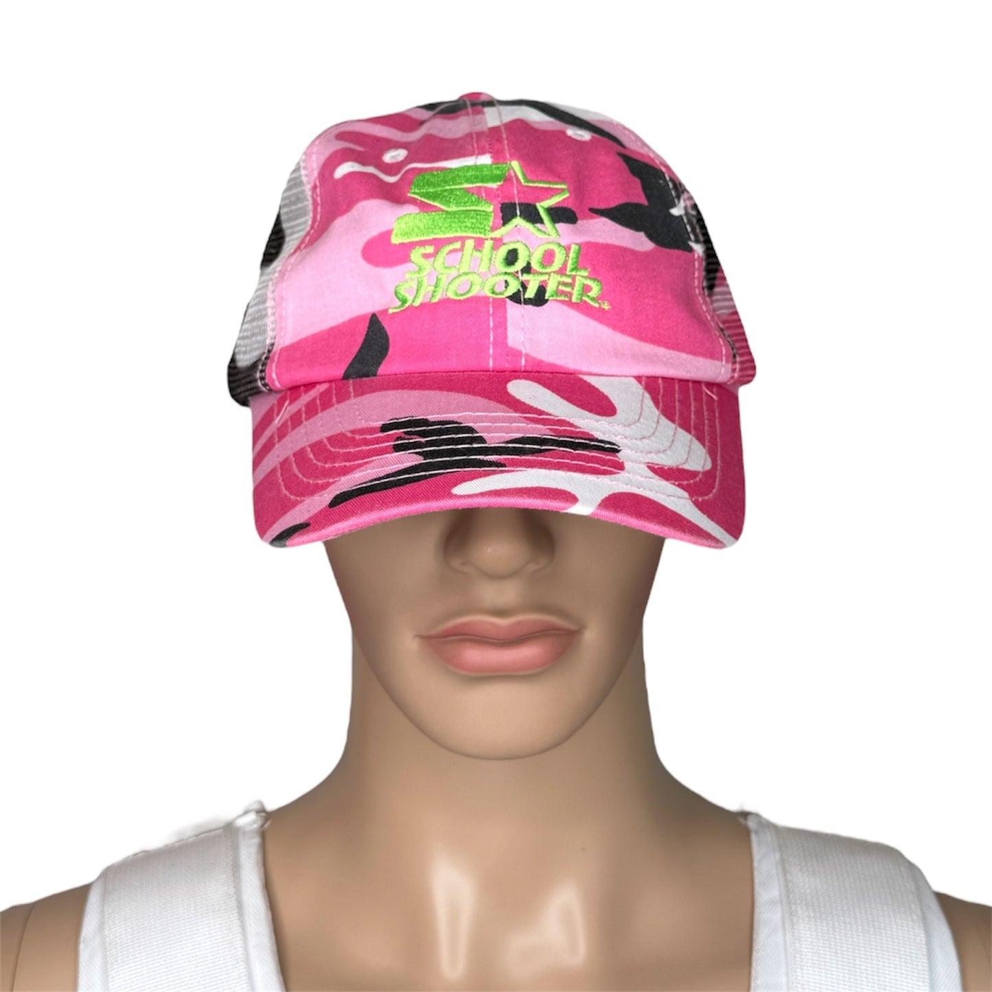 School Shooter Hat (Pink Camo)